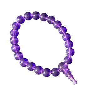 Japanese Buddhist Prayer Bracelet Amethyst Purple Beads